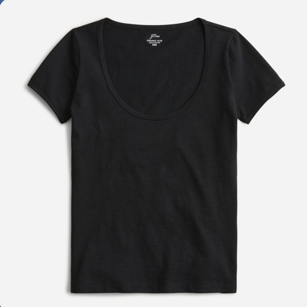 J. Crew NWT '90s‎ Cropped Organic Slub Cotton Scoopneck T-Shirt